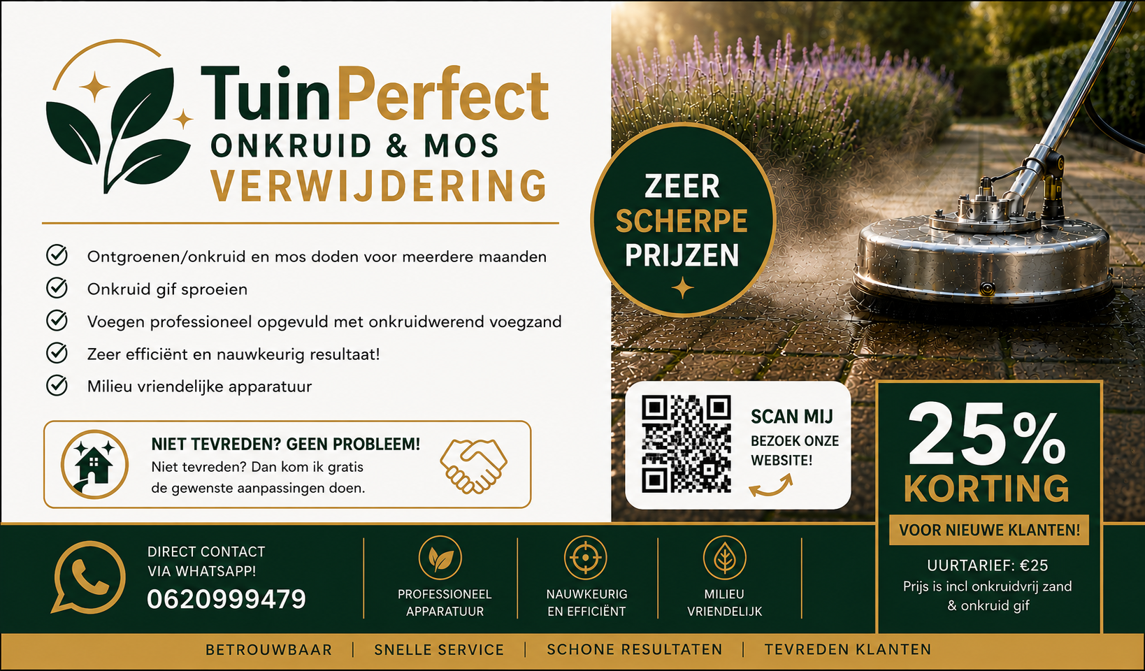 Professionele onkruid- en mosverwijdering